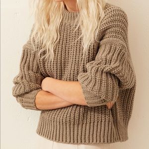 H&M brown knit sweater
